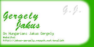 gergely jakus business card